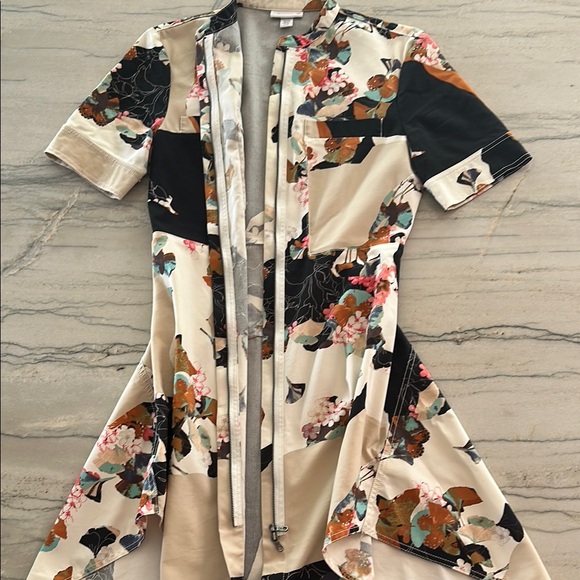 3.1 Phillip Lim Black and Cream Floral Dress - Picture 3 of 11